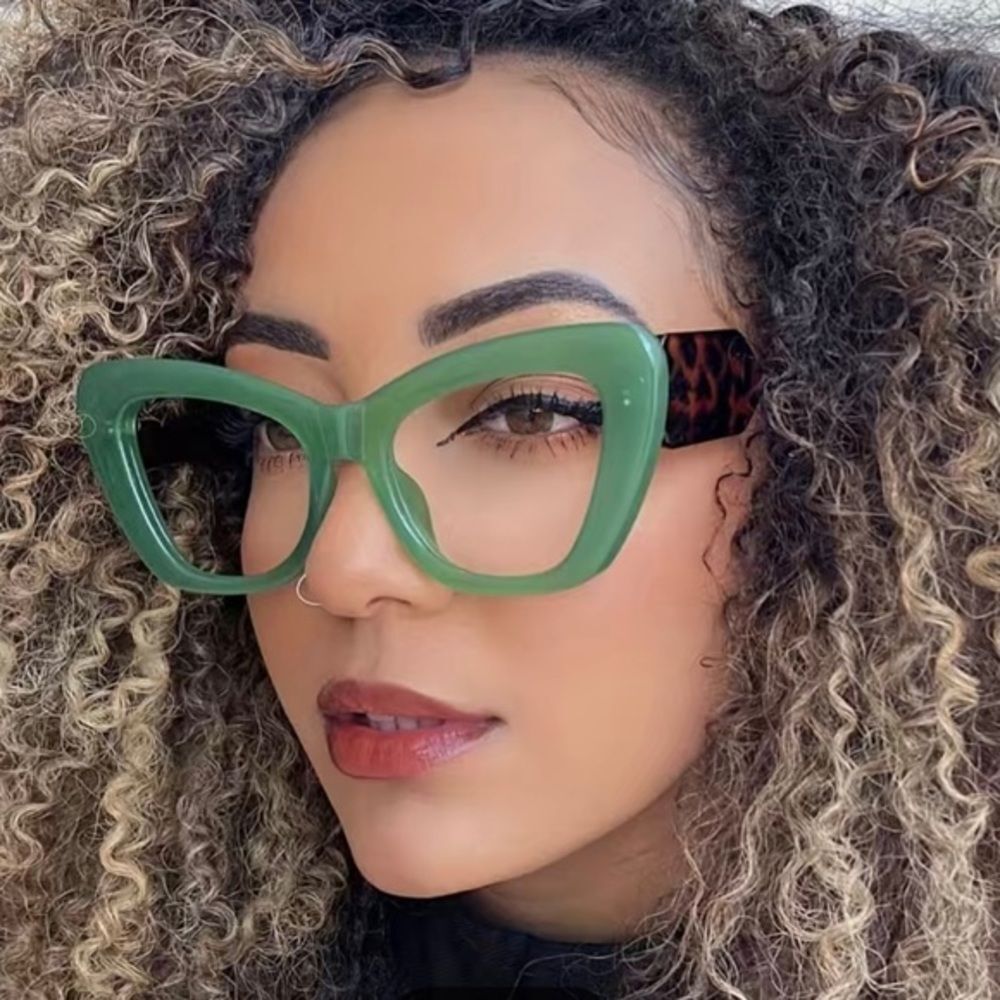 Green and Leopard Glasses